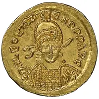 Solidus - Leo II and Zeno SALVS REI PVBLICAE, Constantinopolis