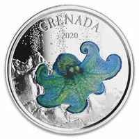 2 Dollars - Elizabeth II Caribbean Reef Octopus, Colourised