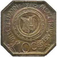 10 Centimes - ville de Thann [68] Silver