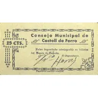 25 Céntimos Castell de Ferro