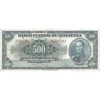 500 Bolívares Blue type