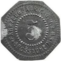 5 Pfennig - Grossauheim Fahrzeugfabrik