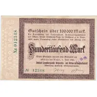 100 000 Mark Deutsch-Luxemburgische Bergwerks- und Hütten-AG