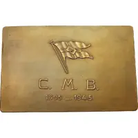 Plaquette - 50th anniversary of the Compagnie Maritime Belge