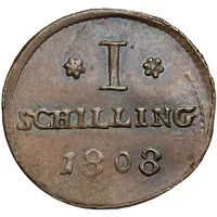 1 Schilling - Marshal Lefebvre French Occupation, Trial Strike