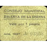 1 Peseta Zalamea de la Serena