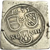 48 Klippe Kreuzer Siege coinage