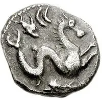 Silver 10 Asses Facing right