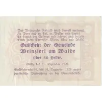 50 Heller Weinzierl am Walde