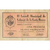 1 Peseta Calonge de la Costa Brava