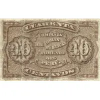 40 Centavos Compañia de Obras Públicas y Fomento del Perú