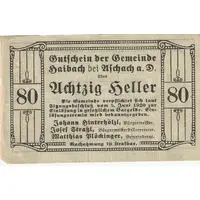 80 Heller Haibach bei Aschach