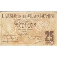 25 Céntimos Pobla de Claramunt