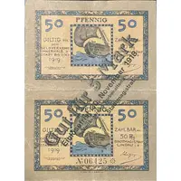 5 Mark overstamp on 50 Pfennig