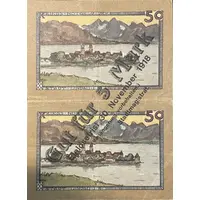 5 Mark overstamp on 50 Pfennig