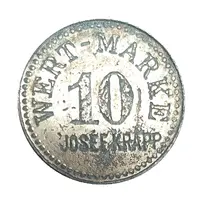 10 Pfennig Wert-Marke, Countermarked 'Josef Krapp'
