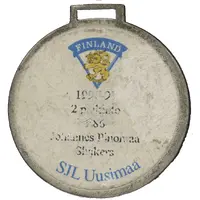 Medal - Suomen Jääkiekkoliiton Aluemestari Uusimaa