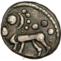 Denier with seated figure