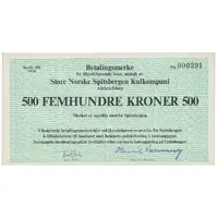 500 Kroner Great Norwegian Spitsbergen Coal Company