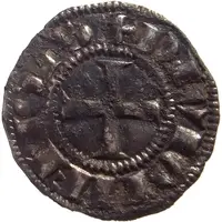 Denier with shield - Robert II Dijon