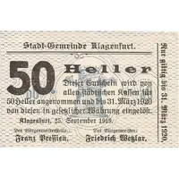50 Heller Klagenfurt