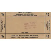 1 Cent - Boyd`s Inc. Sheridan, Wyoming