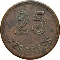 25 Pesetas - Cooperativa Obrera de Pineda