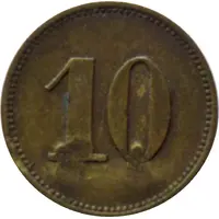 10 Pfennig Werth-Marke, Countermarked 'AB'