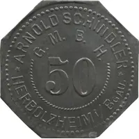50 Pfennig - Herbolzheim Arnold Schindler