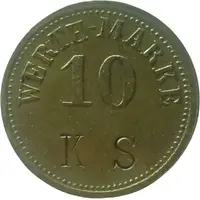 10 Pfennig Werth-Marke, Countermarked 'KS'