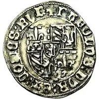 Large Blanc with shield at seven quarters - Charles I