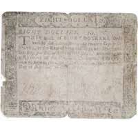 8 Dollars / 36 Shillings Colony of Maryland