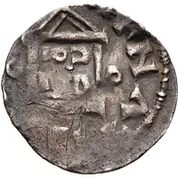 Denier - Hermann II with emperor Conrad II