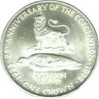 1 Crown - Elizabeth II Coronation - Mule Issue