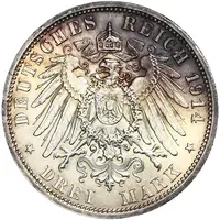 3 Mark - Frederick II Silver Wedding