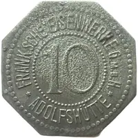 10 Pfennigs - Adolfshütte Frank'sche Eisenwerke G.M.B.H.