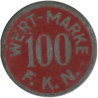 100 Pfennig Wert-Marke F.K.N. München