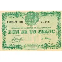1 Franc - Chambre de Commerce de Châteauroux 36