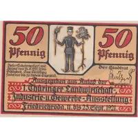 50 Pfennig Thüringer Landwirtschaft-, Industrie- und Gewerbe-Ausstellung