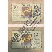 10 Mark overstamp on 10 Pfennig