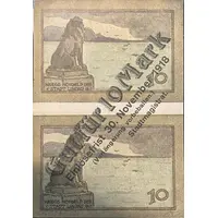 10 Mark overstamp on 10 Pfennig