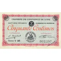 50 Centimes - Chambre de Commerce de Lure [70]
