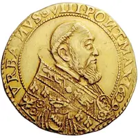 Quadruple Gold Ecu - Urban VIII Francis Barberini Legate, Cosimo Bardi Vice-Legate