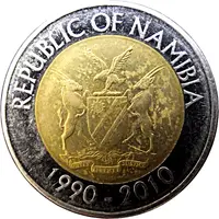 10 Dollars 20th Anniversary of the Bank of Namibia