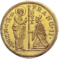 1 Zecchino - Franz II Christ with globe