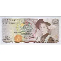 50 New Pence - Elizabeth II Series D, Sir Walter Raleigh, Unissued