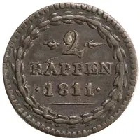 2 Rappen - wreath ↻