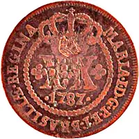 XX Réis - Pedro V Countermarked with 'Small Crown'