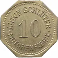 10 Pfennig - Freising Anton Schlüter Motorenfabrik