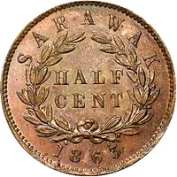 1/2 Cent - James Brooke Rajah